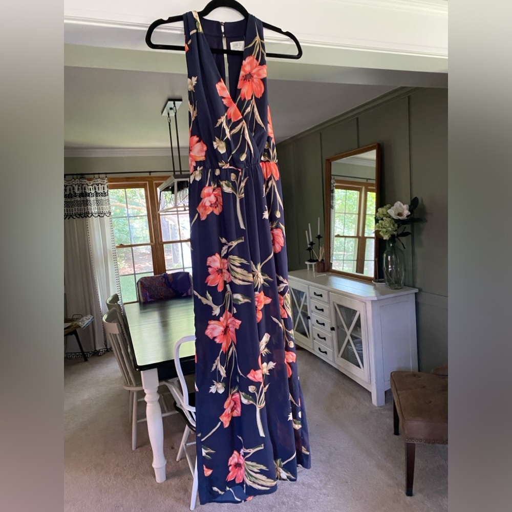 Floral wide leg jumpsuit